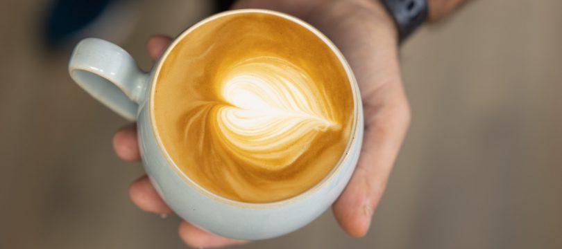 latte heart shaped coffee design